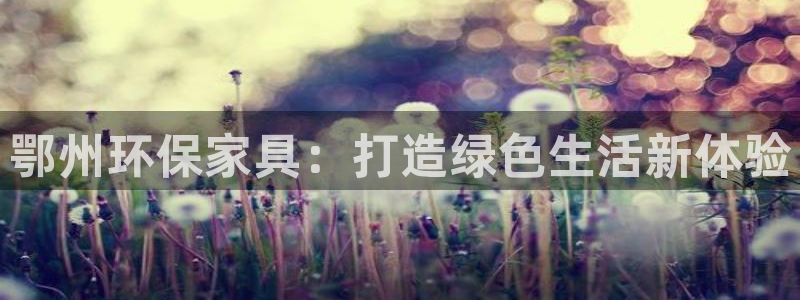 沐鸣2平台代理登录网址是什么：鄂州环保家具：打造绿色生活新体